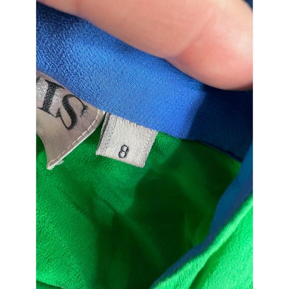 dress 100% silk green blue - Picture 12 of 12